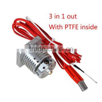 3D Extruder E3D Multi-extrusion 3 In 1 Out Hotend Kit 3D Printer Extruder