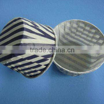 cupcake liners with oil proof paper materials and PET film inner coated, with Square, circle, rectangle and hexagon shape
