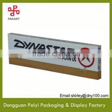 Acrylic and wooden base display stand