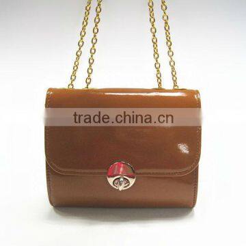 shining pu leather kids bag