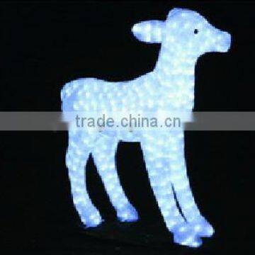 LED crystal sculpture reindeer