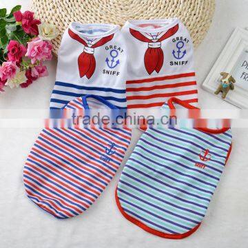 Red Blue Sailor Anchor Vest Summer String Tank Cat Dog Pet Wear Pet Apparel
