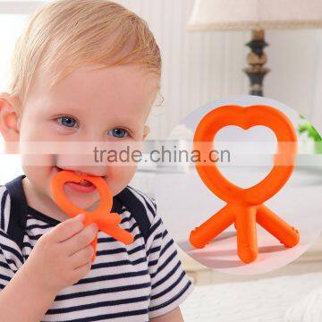 BPA free finger-shape soft funny silicone baby teether