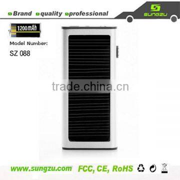elegant and hot sale Sungzu solar charger with LED flashlight