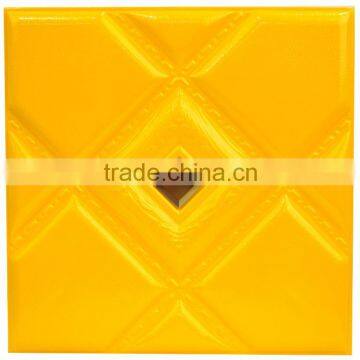Gold cobbler high-grade decorative materials Soft package hotel background wall Soft bag leather carving Villa decorates TV sett