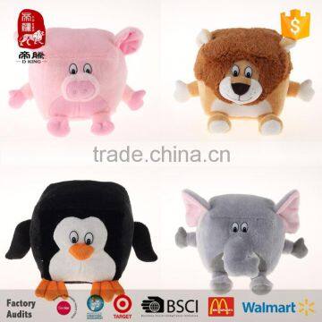 Stress Ball Animal Plush Toy Cube Penguin Soft Stuffed Toy