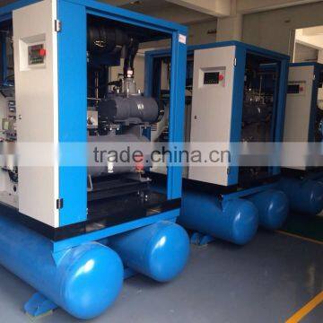 Air Dryer Air Tank Combined Twin Dual AC Electric Rotary Screw Air Compressor photo-3