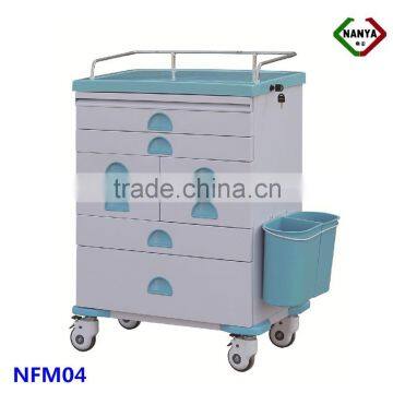 NFM04 Hospital ABS Medical Equipment Trolley,Anesthesia Cart, Medical Crash Carts