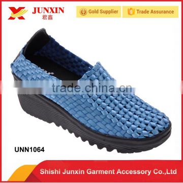 2016 China factory cheap wholesale woven elastic shoes weave shoes