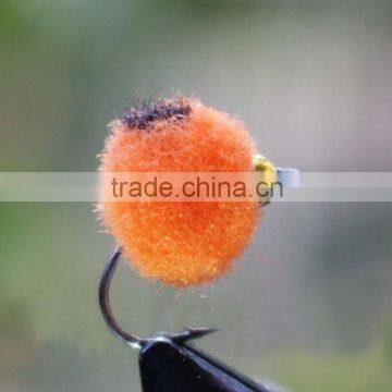 Orange/White/Red Brass Beadhead Egg Fly Glo Bug Fly Fishing Lures
