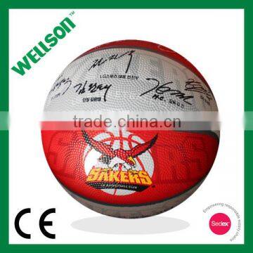 Promotional team sports rubber basketball