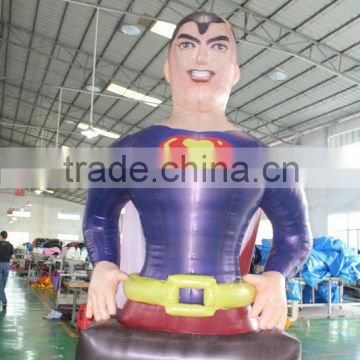 2015 Hot Sale Cheap Outdoor Inflatable Superman Advertising Cartoon Tube