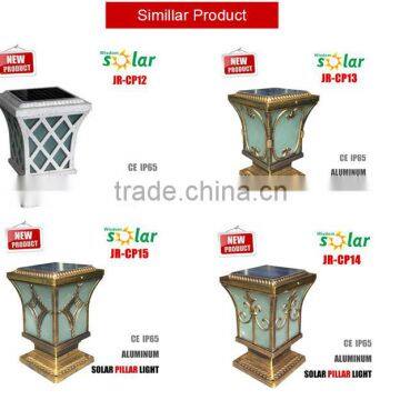 Aluminum/SS. and paint finish, waterproof, never rust. Tempered glass lampshade.pillar light