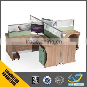 Normal well workmanship design cubicle workstation for 4 person without keyboard box and CPU holder