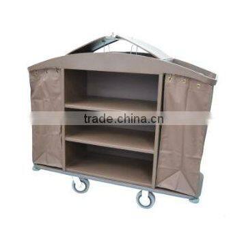 Powder Coating Maid Trolley c/w Organiser and Cover