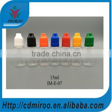 15ml dropper bottles, e-cig dropper bottles, 15ml plastic eye dropper bottle with colors for e-cigarette oil