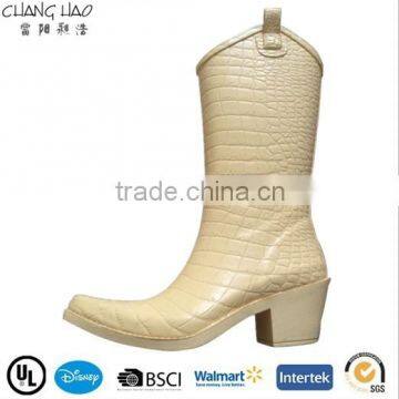 (CH.W169) Rain boot Women High heel new style clear rubber boots