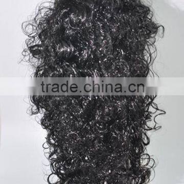Popular Long Black Kinky Curls Wig Synthetic Costume Wig N267