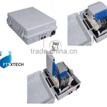 FTTH 16 cores IP65 2pc1*8 drawer PLC or 1pc 1*16 drawer wall mounting fiber box