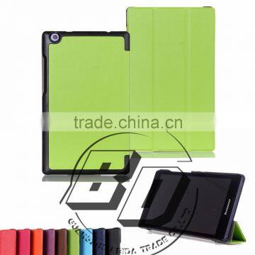 Fashionable Popular Three Folds Ultrathin Stand PU Leather tablets cases For Lenovo TAB2 A8-50 fast delivery