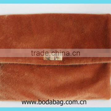 2013 imitated fur ladies clutch bag