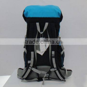 Blue Waterproof Mountain Backpack With Rain Cover photo-4