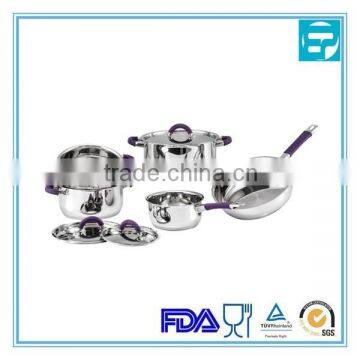 7Pcs Stainless Steel silicone german cookware sets