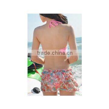 BSC096 Sexy Pretty Women and Girl One Piece Printing Skirt Bikini Swimwear photo-4