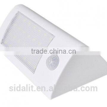 28 Led White Color Round Triangle Lampshade 2200mah Ni-MH Battery PIR Sensor + Light Control Solar Led Wall Light photo-5