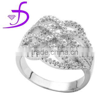 Micro pave setting ring 925 sterling silver tiny diamond ring wholesale