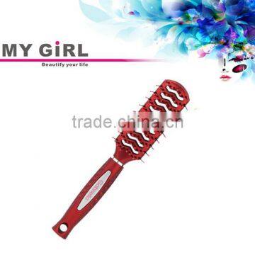 MY GIRL Retro Soft Rubber Cushion Massager Detangling Natural Bristle Hair Brush Plastic Travel Hair Brush photo-5