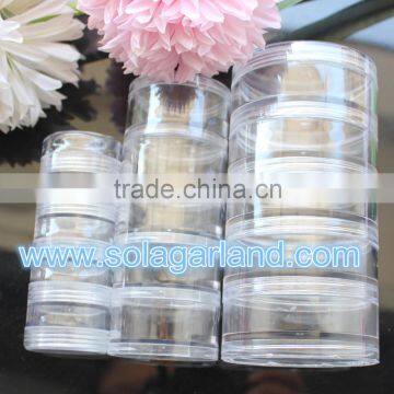 3.8*10CM/5*12.5CM/7*13.5CM Five Layer Clear Plastic Round Box/Case/Container