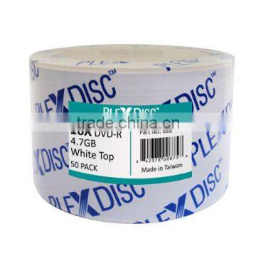 PlexDisc 16x 4.7GB White Top DVD-R 50 Packs Disc