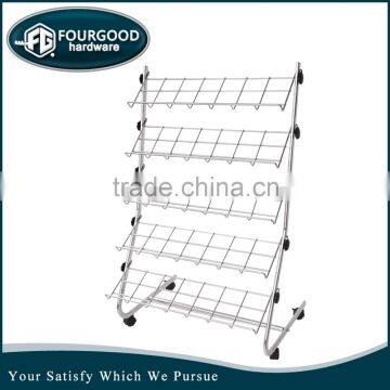 Wholesale high quality metal clothes wire basket with wheels