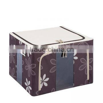 household storage box with printting black nylon foldable storage bag