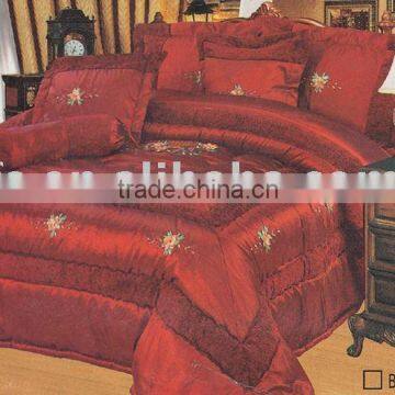 7pcs Taffeta Patchwork Comforter Set