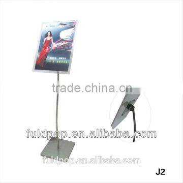 metal tabletop display stand with acrylic panel