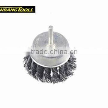 Cup Brush Knotted with shaft/Wire Cup Brush with shaft