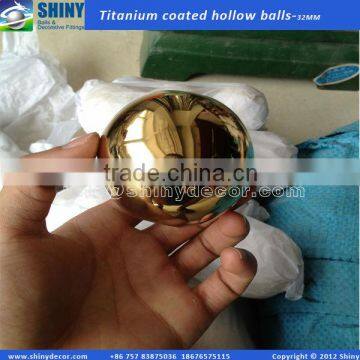 32mm stainless steel hollow sphere with titanium coated