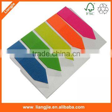 Plastic Arrow Shaped Label Sticker , Neon PET Sticky Index photo-4