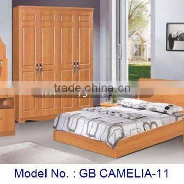 Modern Bedroom Set In MDF Include Bed Night Stand Dresser Wardrobe, wooden bedroom set, bedroom suite furniture, cheap furniture