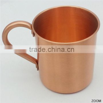 2016 New Product 100% copper mug customized logo mug with handle copper mug