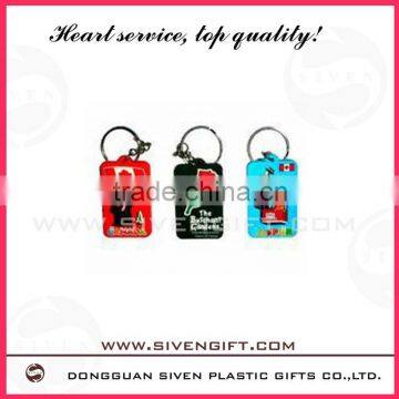 2012 hot sell customized souvenir keychain with high quality soft PVC