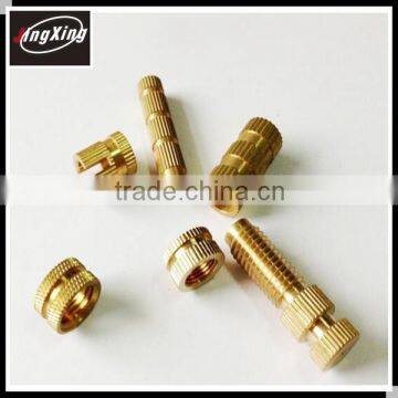 Brass Insert Screws Nuts with Straight Knurling