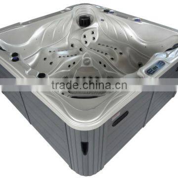 Two lounges Outdoor sexy massage SPA whirlpool hot tub in feet price with fountain