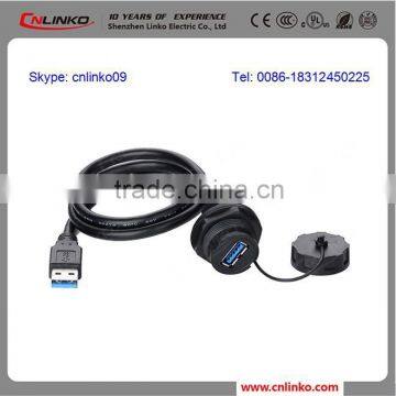 USB3.0 panel mount connector/waterproof ip65 usb connector