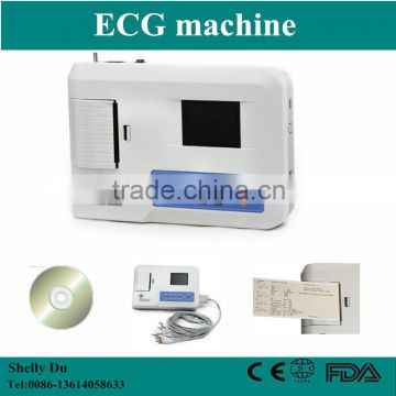 CE&ISO Best Price Color Screen Medical Equipment 3 Channel Electrocardiograph ECG Machine with Software EKG Machine-903BS-Shelly