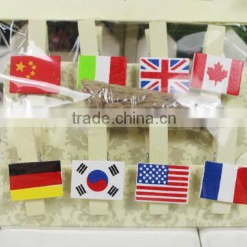 Natural Wooden Mini Craft Pegs Wood Colour Photo Hanging Spring Clips photo-2