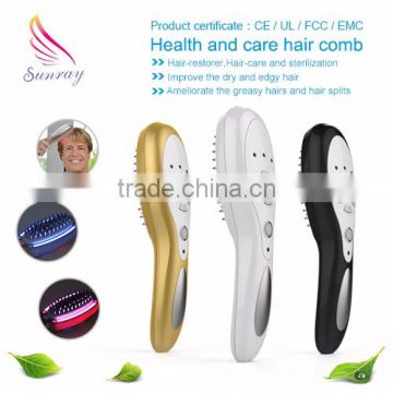 100% Brand New laser hair growth brush laser comb for hair loss treatment