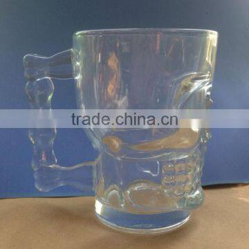 500ml skull glass with handle